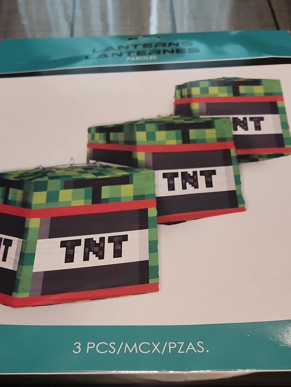 NWT TNT Cube Party Lantern 3 PCS